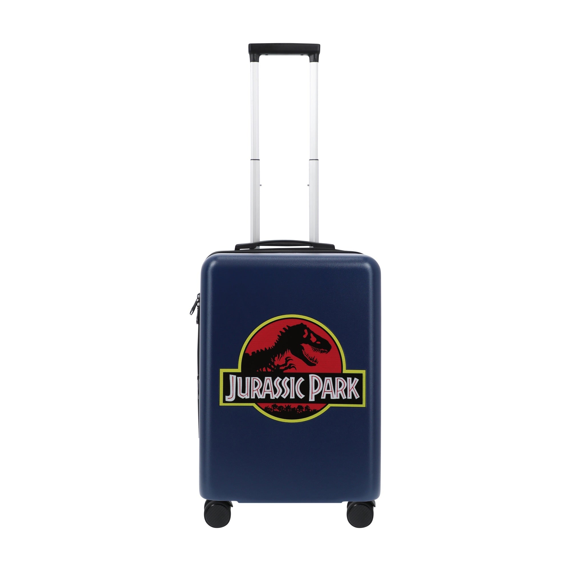 Navy blue NBC studios jurassic park 22.5" carry-on spinner suitcase luggage by Ful