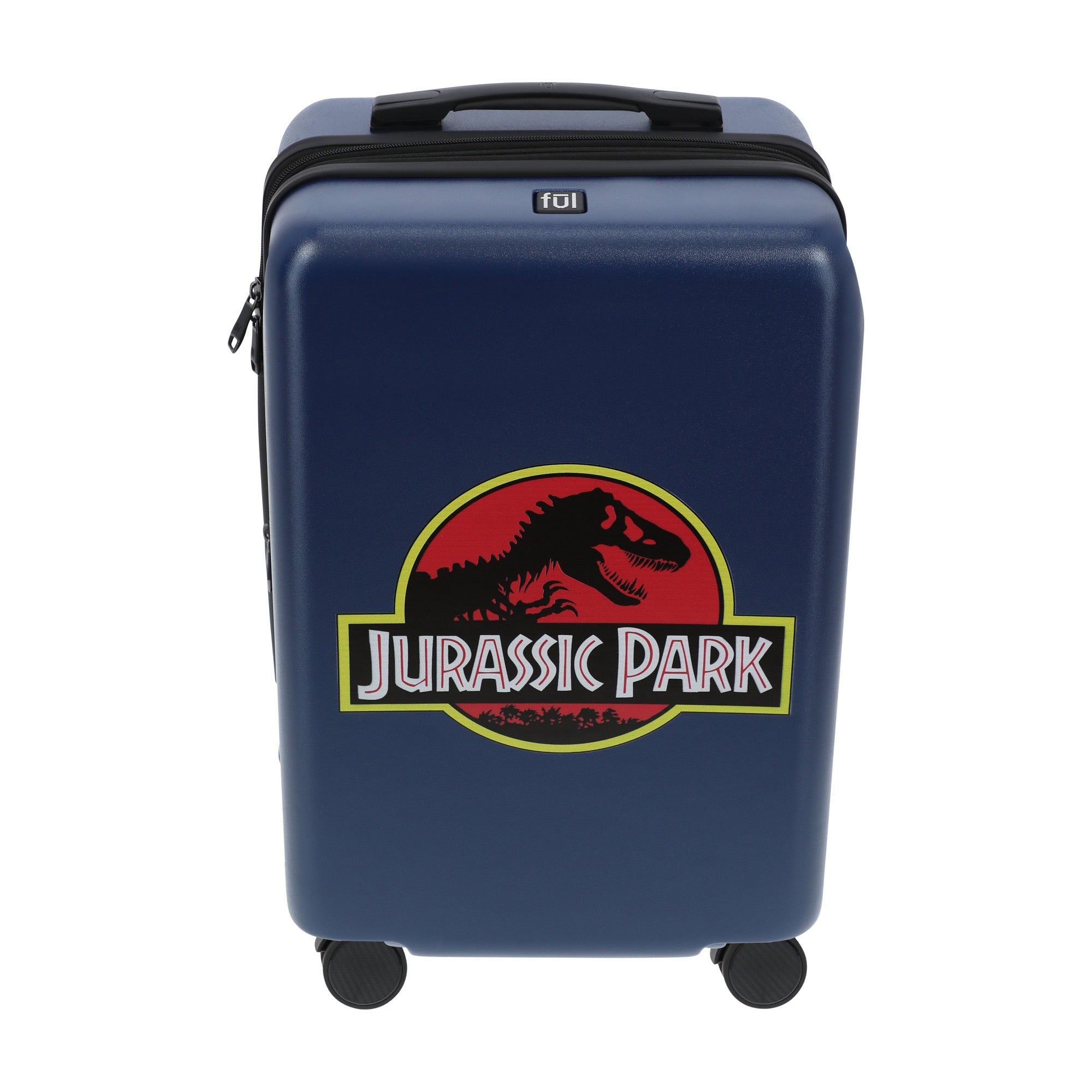 Navy blue NBC studios jurassic park 22.5" carry-on spinner suitcase luggage by Ful