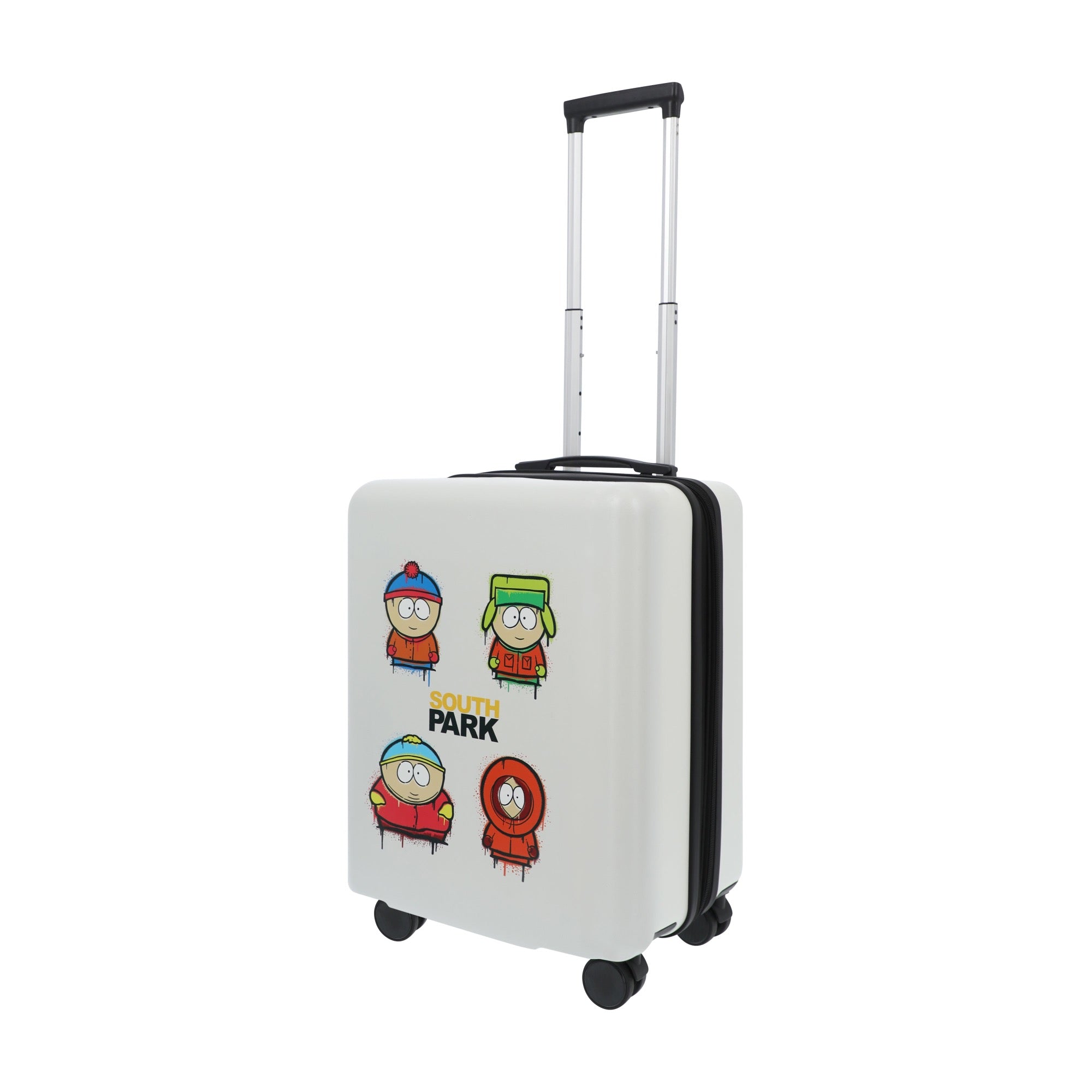 White paramount south park 22.5" carry-on spinner suitcase luggage by Ful