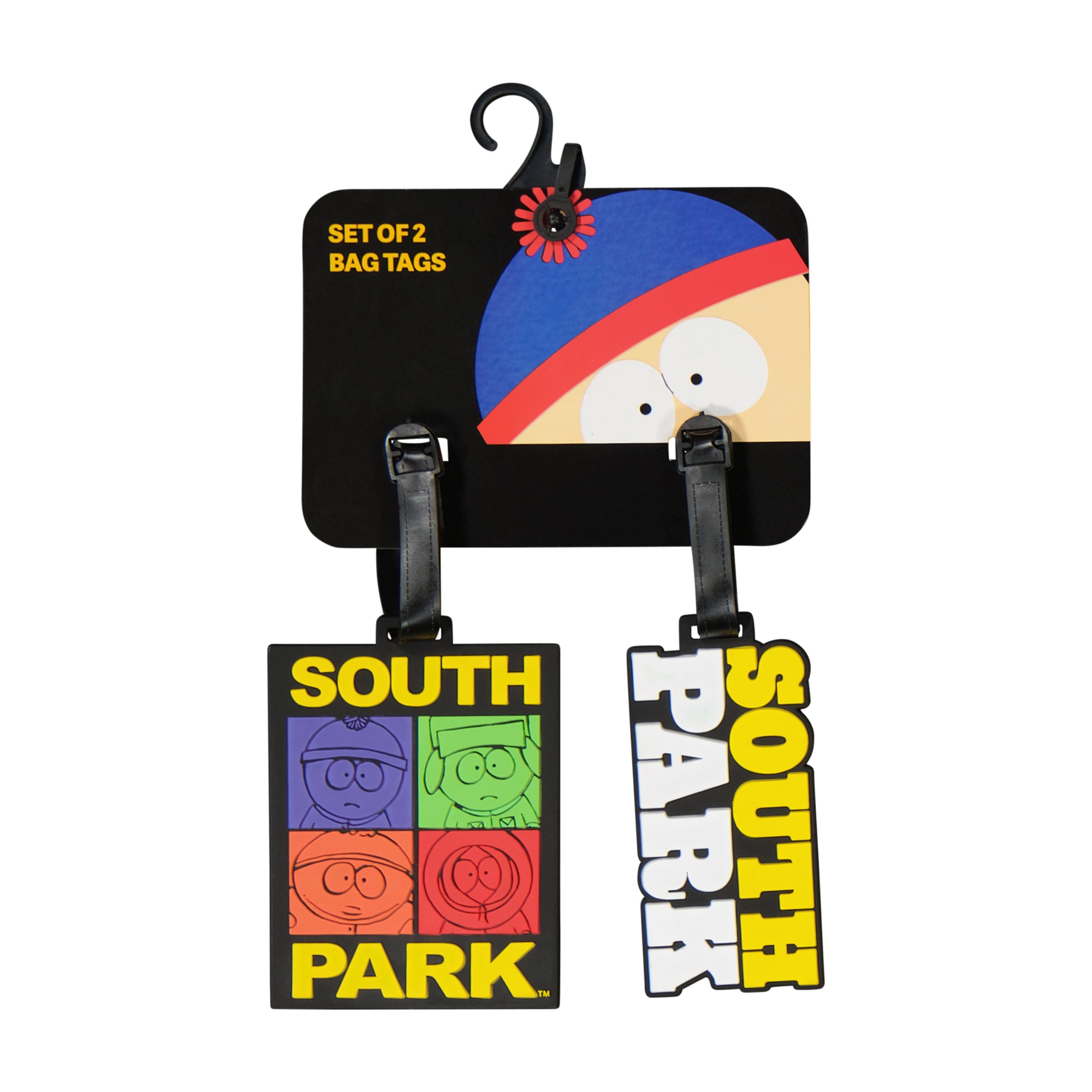 South Park Group Logo 2-Piece Black Luggage Tags