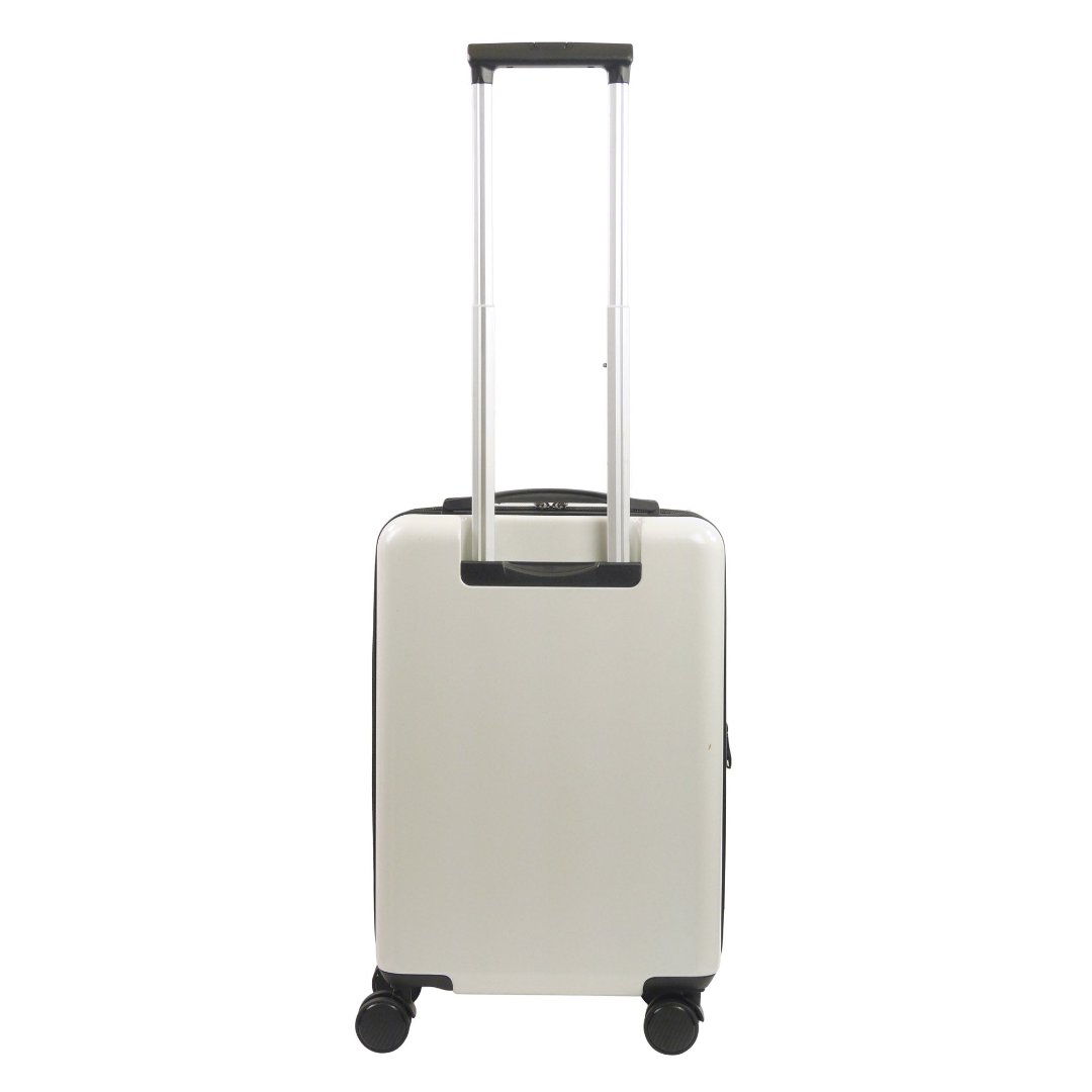 22.5" white carry-on rolling spinner suitcase luggage