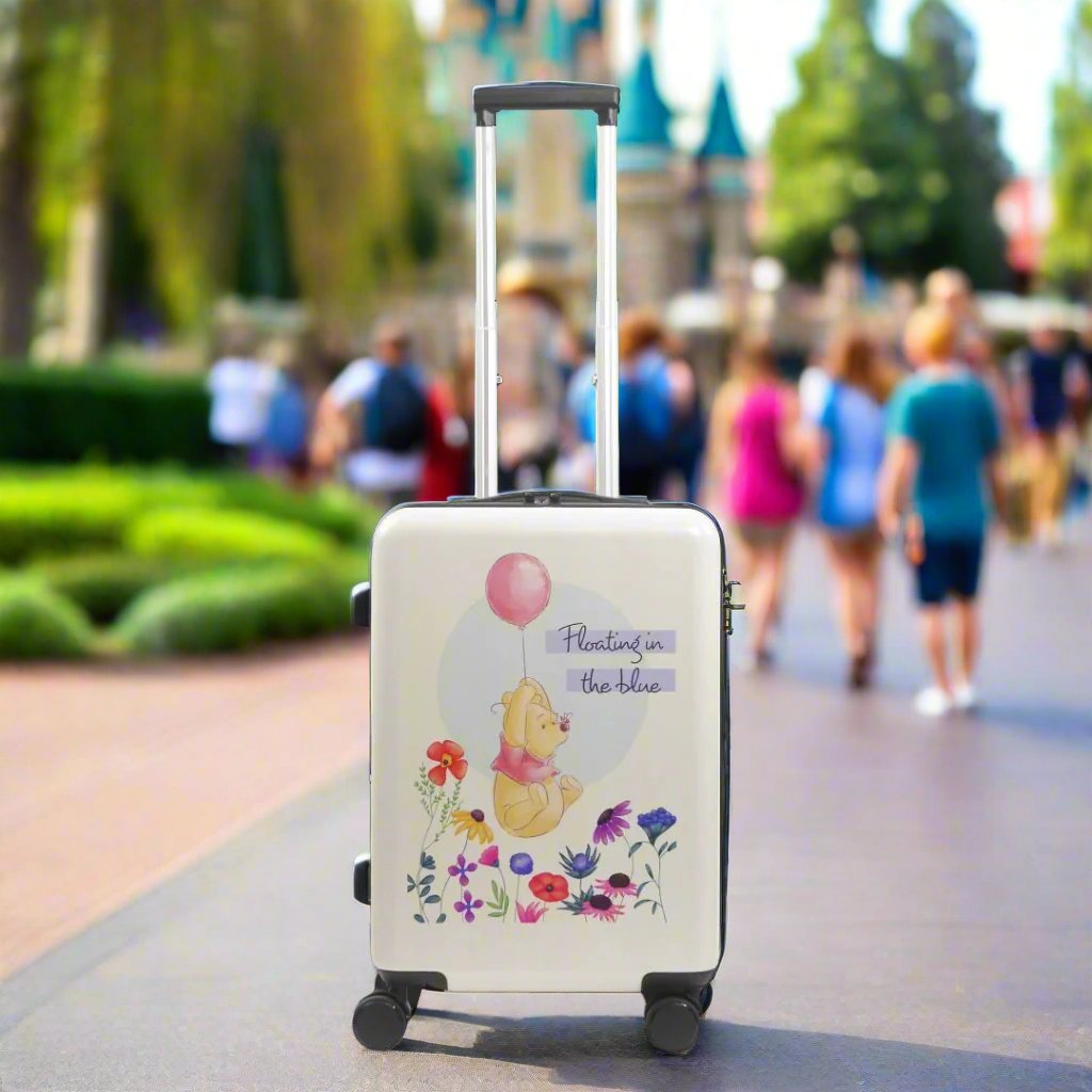 Disney Winnie The Pooh Ful 22.5" white hard side kids spinner carry-on orange luggage by Ful