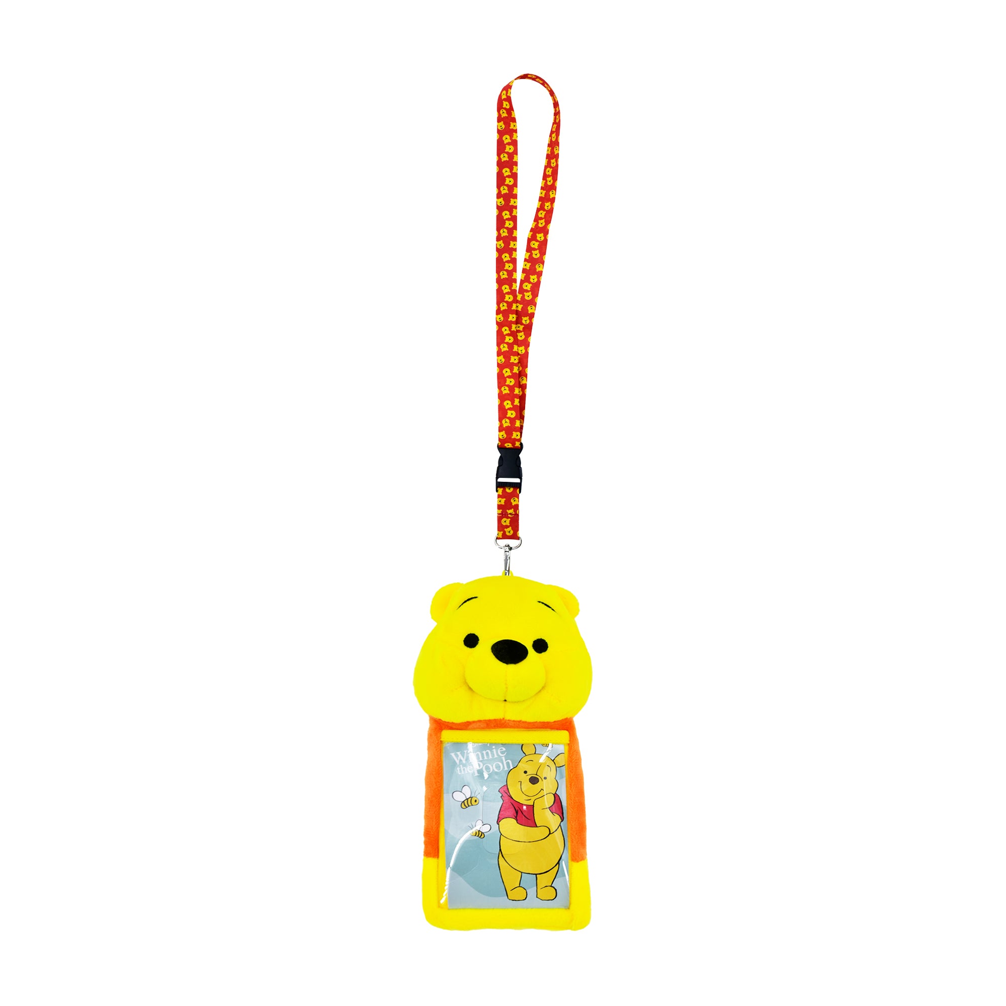 Winnie the Pooh Plush Lanyard, ID Card Badge Holder, Yellow