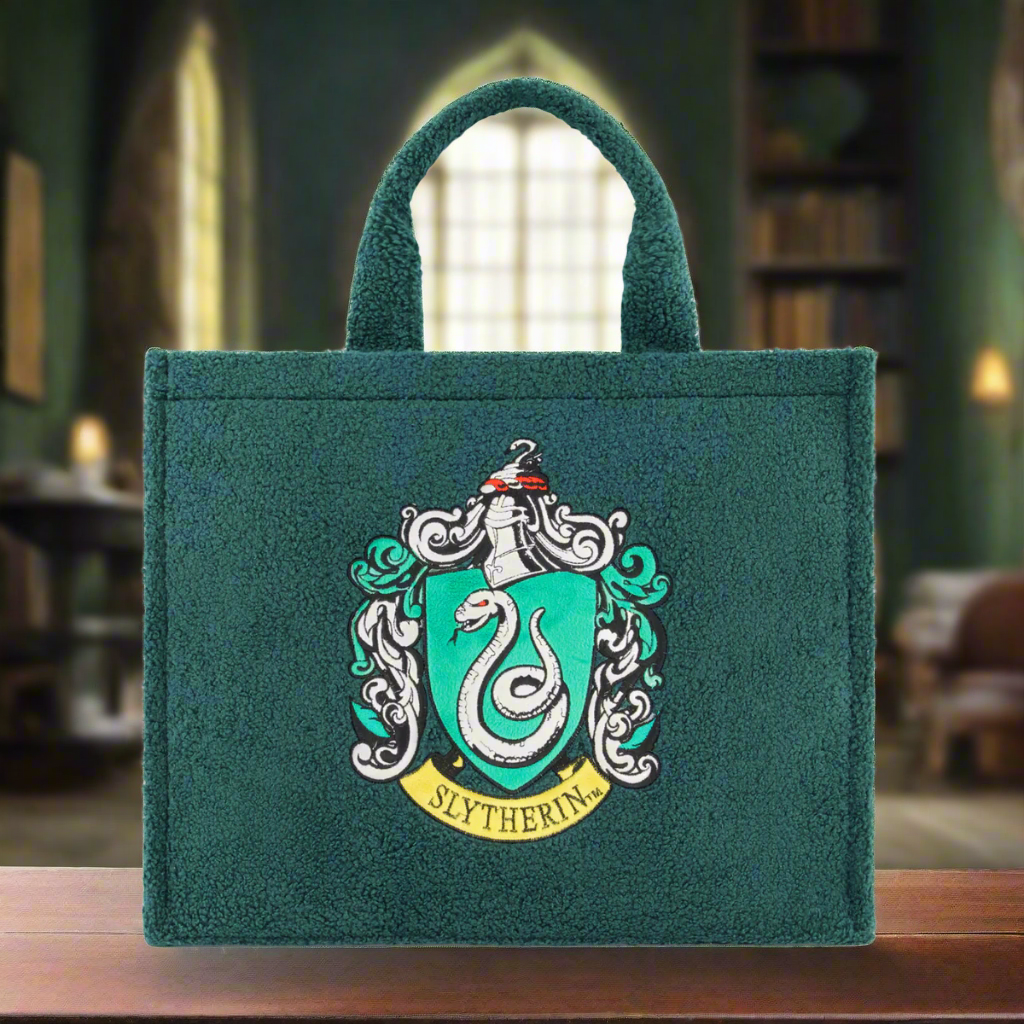 Harry Potter Slytherin Crest Sherpa Tote with Trolley Strap