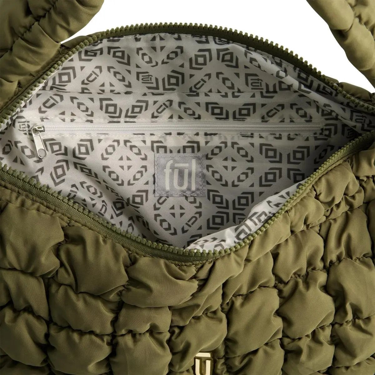 Olive green quilted puffer slouchy Handbag Bag - cute stylish handbags & bags by Ful