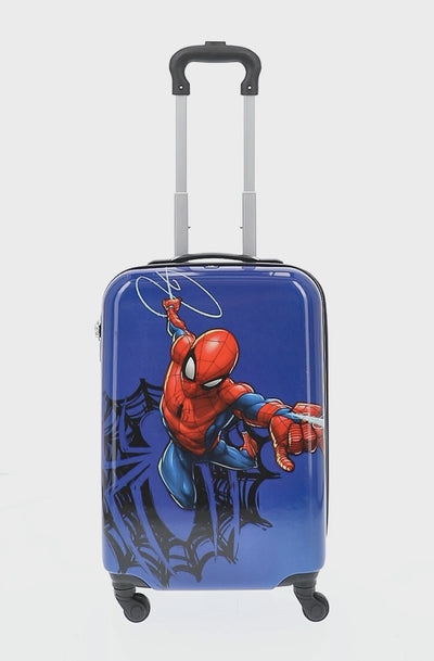Blue Ful Marvel Spiderman web 21 inch durable carry-on rolling luggage suitcase for kids