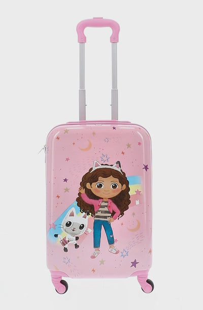 Pink Ful Gabby's Dollhouse sketch your dreams 21 inch rolling luggage spinner suitcase for kids