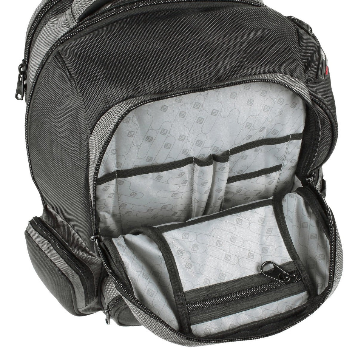 Big Easy-Ful 17" water resistant backpack gray and black