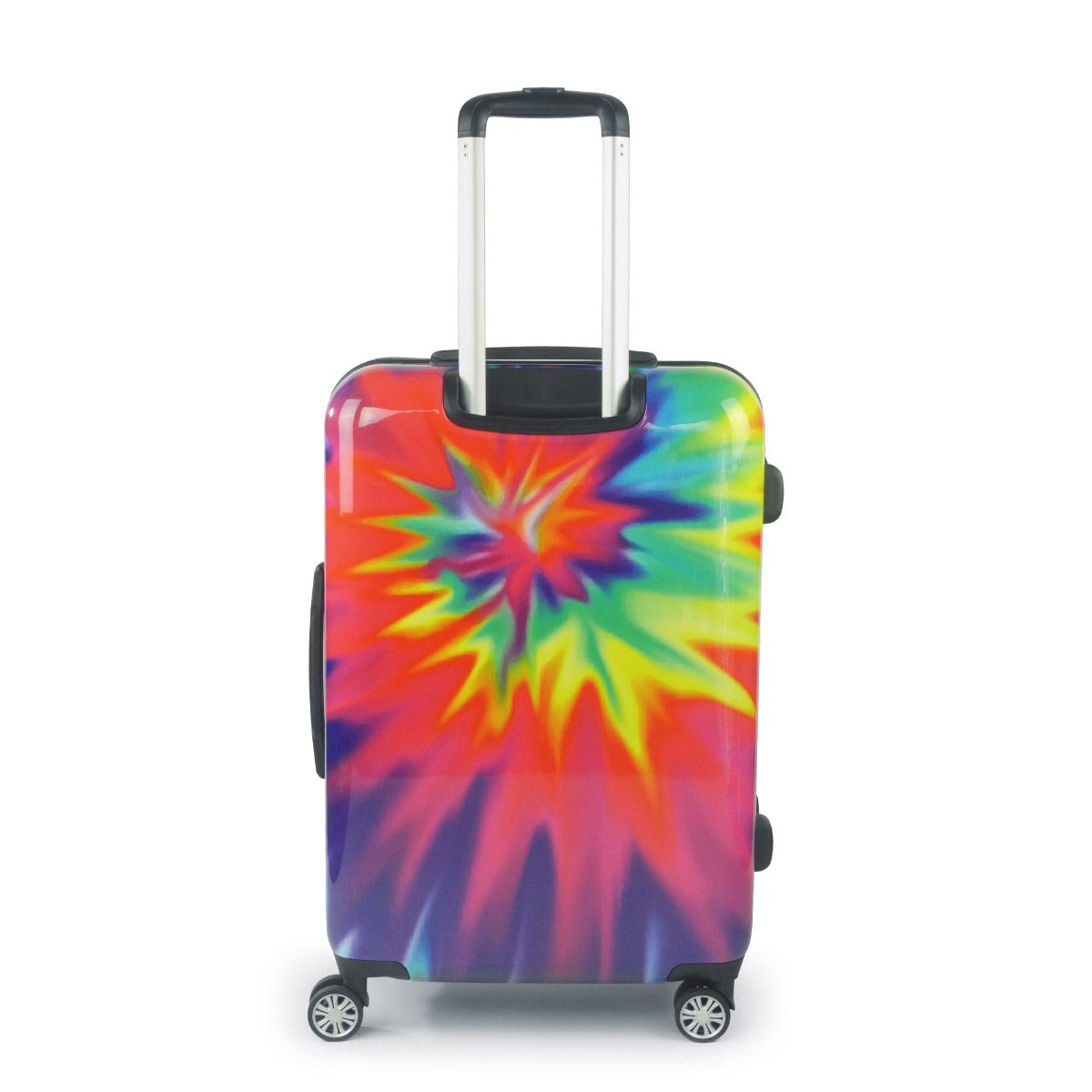 Tie-dye Rainbow Swirl 24" FŪL Hard Side Spinner Rolling Suitcase Checked Luggage