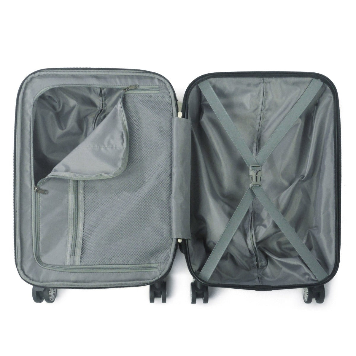 Tie-dye Rainbow Swirl 24" FŪL Spinner Rolling Suitcase Interior Checked Luggage Inside 