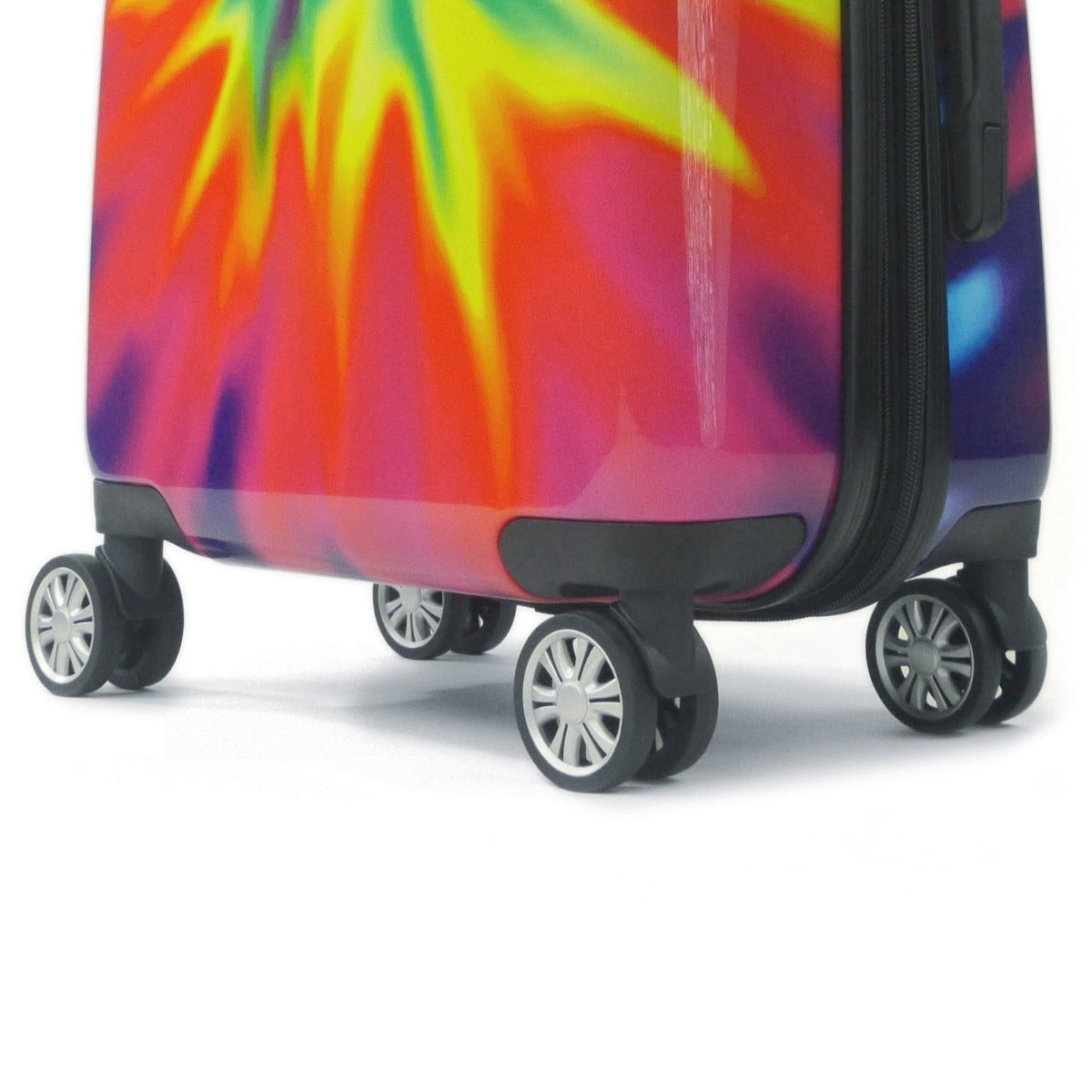 Ful Hard sided Tie dye rainbow swirl 28" spinner rolling suitcase checked luggage 360 spinner wheels