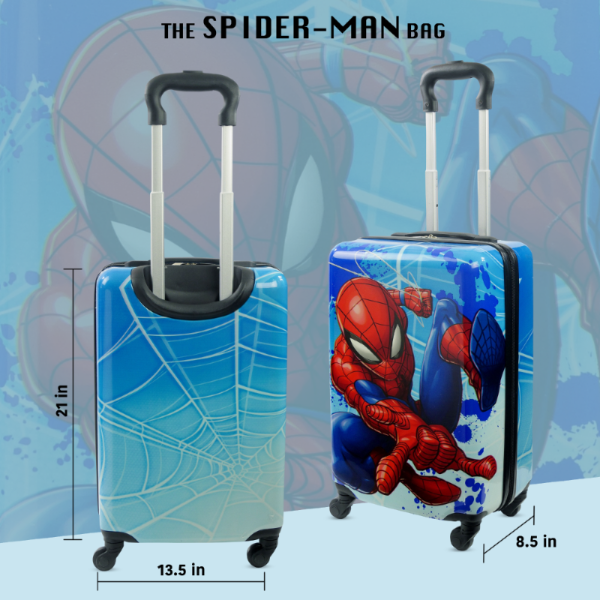 Marvel Spiderman Kids 21" Spinner Suitcase Hard-sided Rolling Luggage