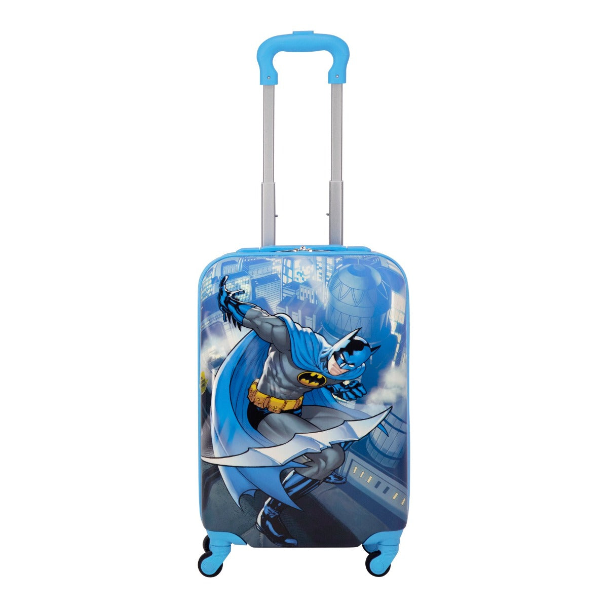 DC Comics Ful Batman Rooftop Hardside Spinner Suitcase - 21" Kids Carry On Luggage Blue