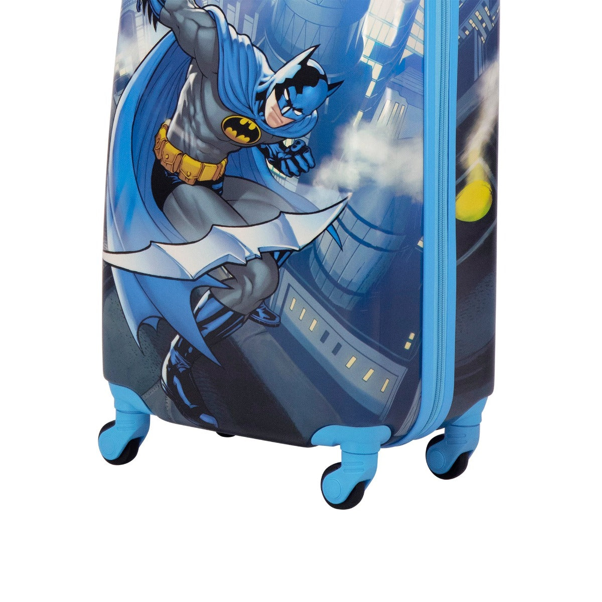 DC Comics Ful Batman Rooftop Hardside Spinner Luggage - Best Kids Suitcase on Wheels Blue 21 inch Carry On 