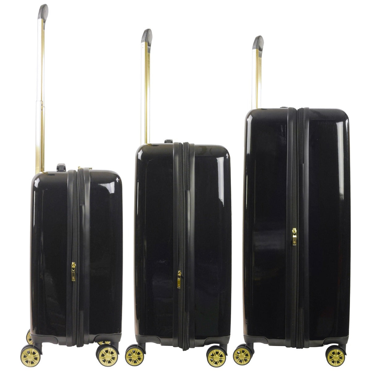 Ful Groove hardside spinner suitcase 3 Pc black luggage set 22 inch 27 inch 31 inch