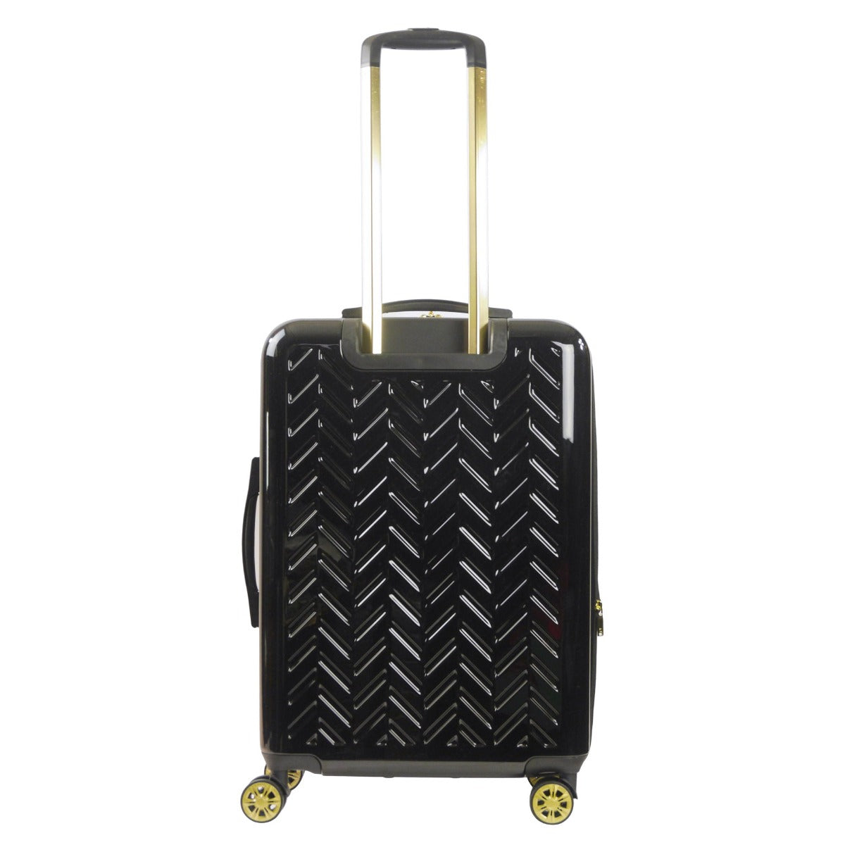 Ful Groove 27 inch hardside spinner suitcase check-in black luggage gold details