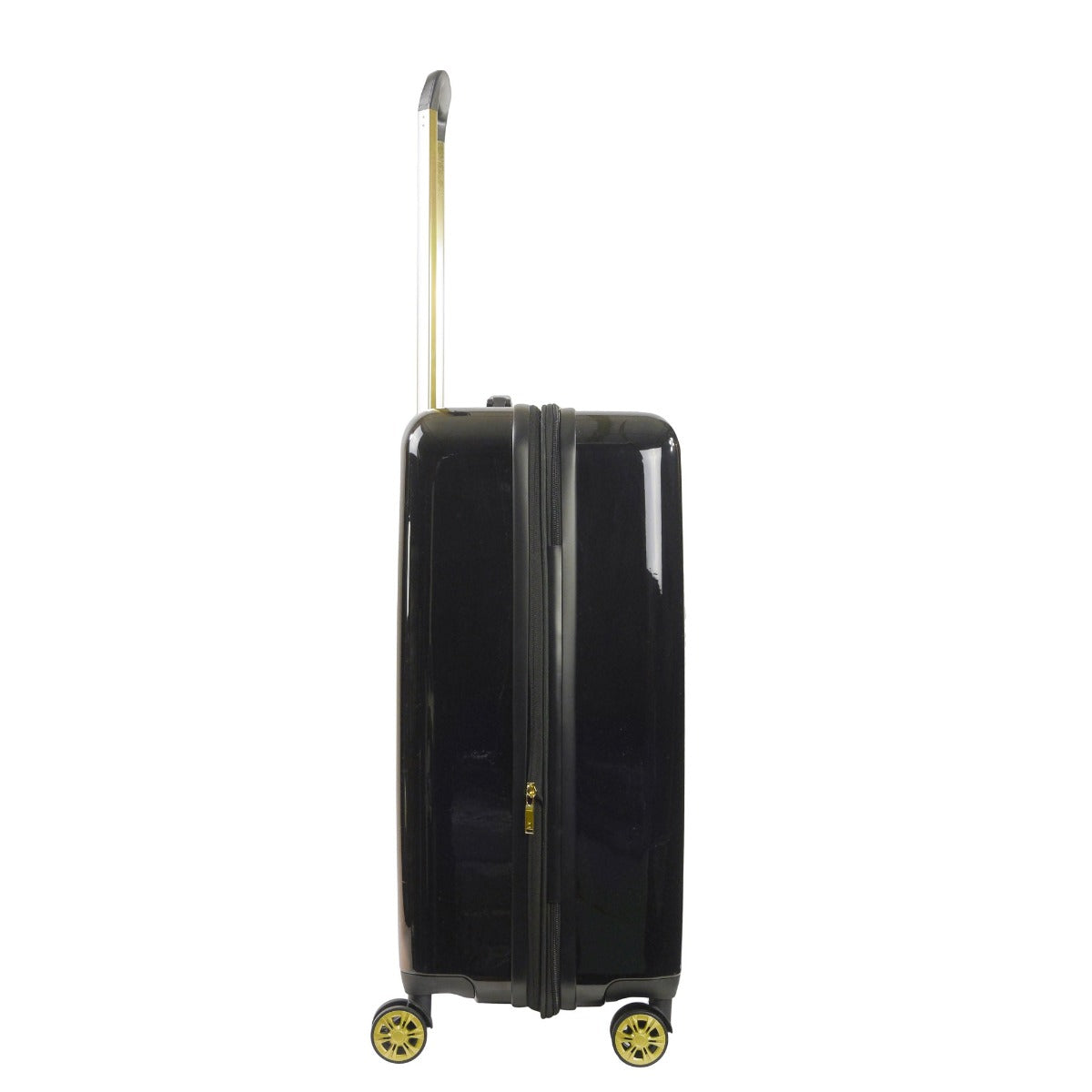 Ful Groove 27" hardside spinner suitcase check-in black luggage gold details