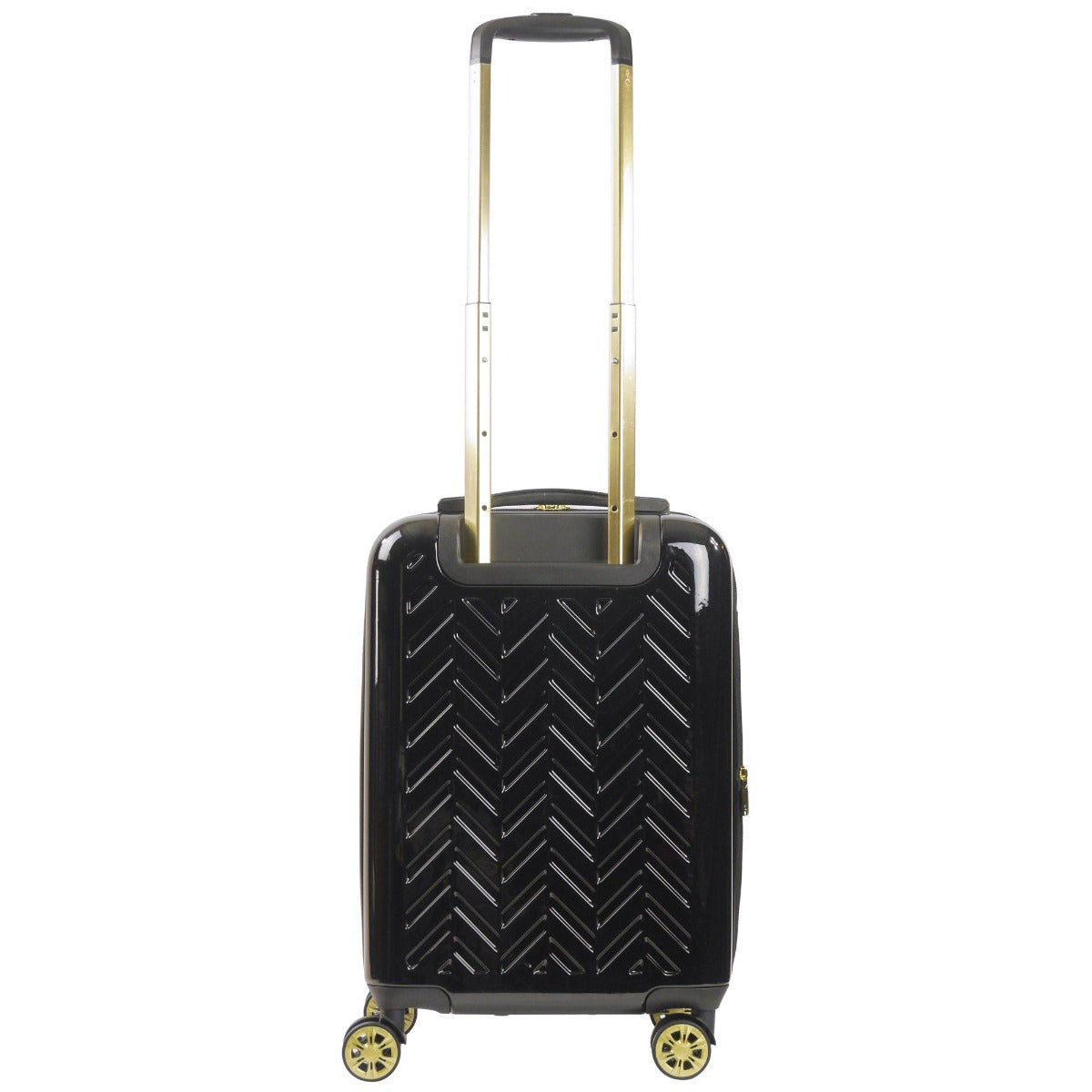 Ful Groove 22" carry-on hardside degree spinner suitcase Black luggage gold details