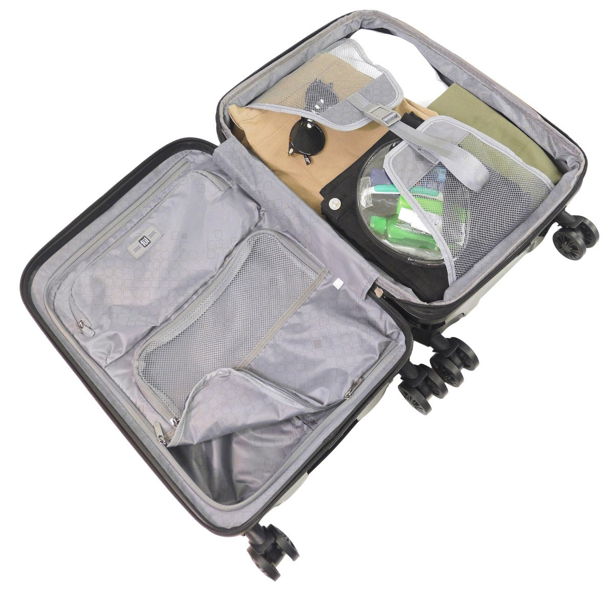 Ful Velocity 23" Hardside Spinner Suitcase Black Carry-on Luggage Interior