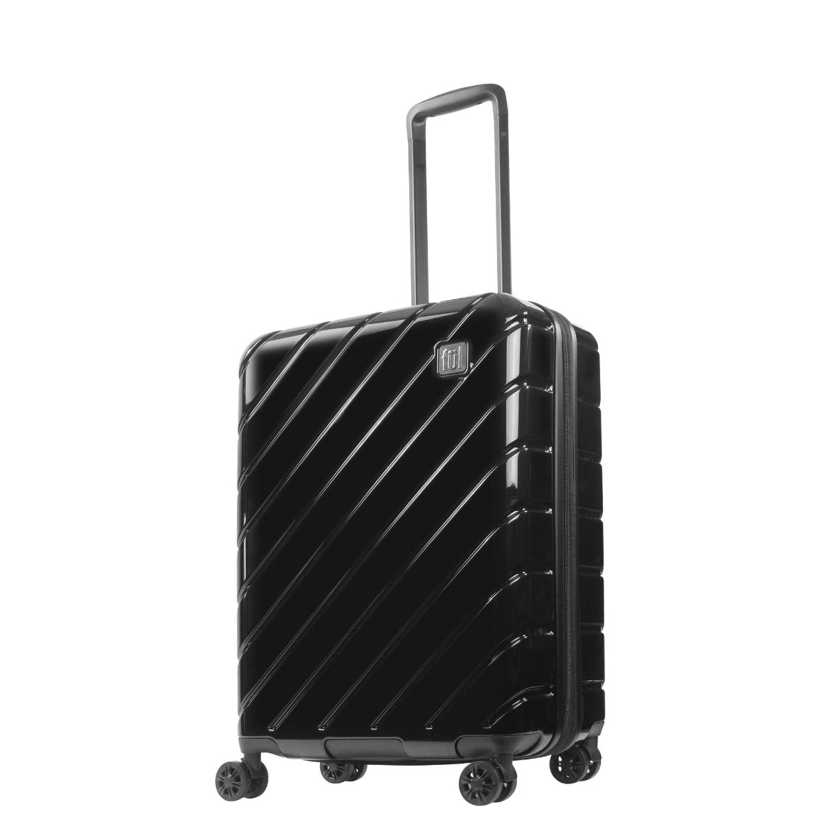 Velocity 27 inch hardside spinner suitcase black checked luggage
