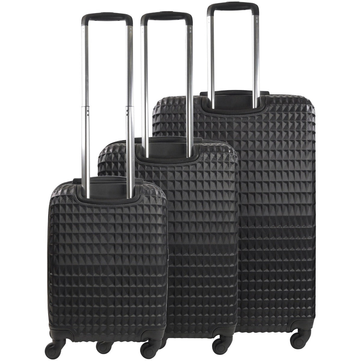 Ful Geo hard sided spinner suitcase hard sided 3 piece luggage set black