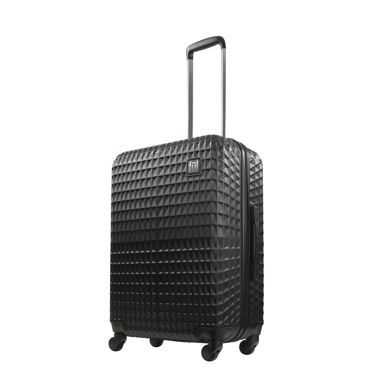 Ful Geo 26" checked bag hard sided spinner suitcase luggage black
