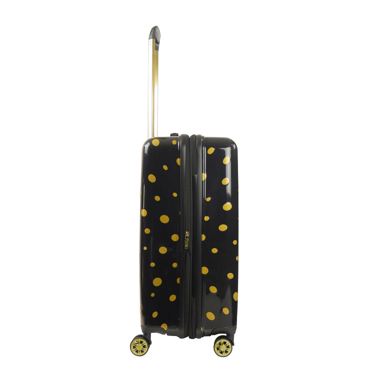 Ful Impulse Mixed Dots hardside spinner 26 inch checked luggage black gold suitcase
