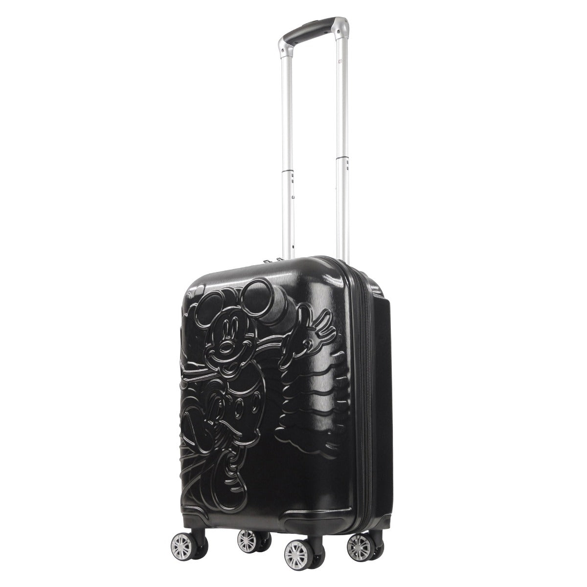 Embossed Fūl Disney Mickey Mouse hard sided spinner suitcase 22" expandable carry on luggage black