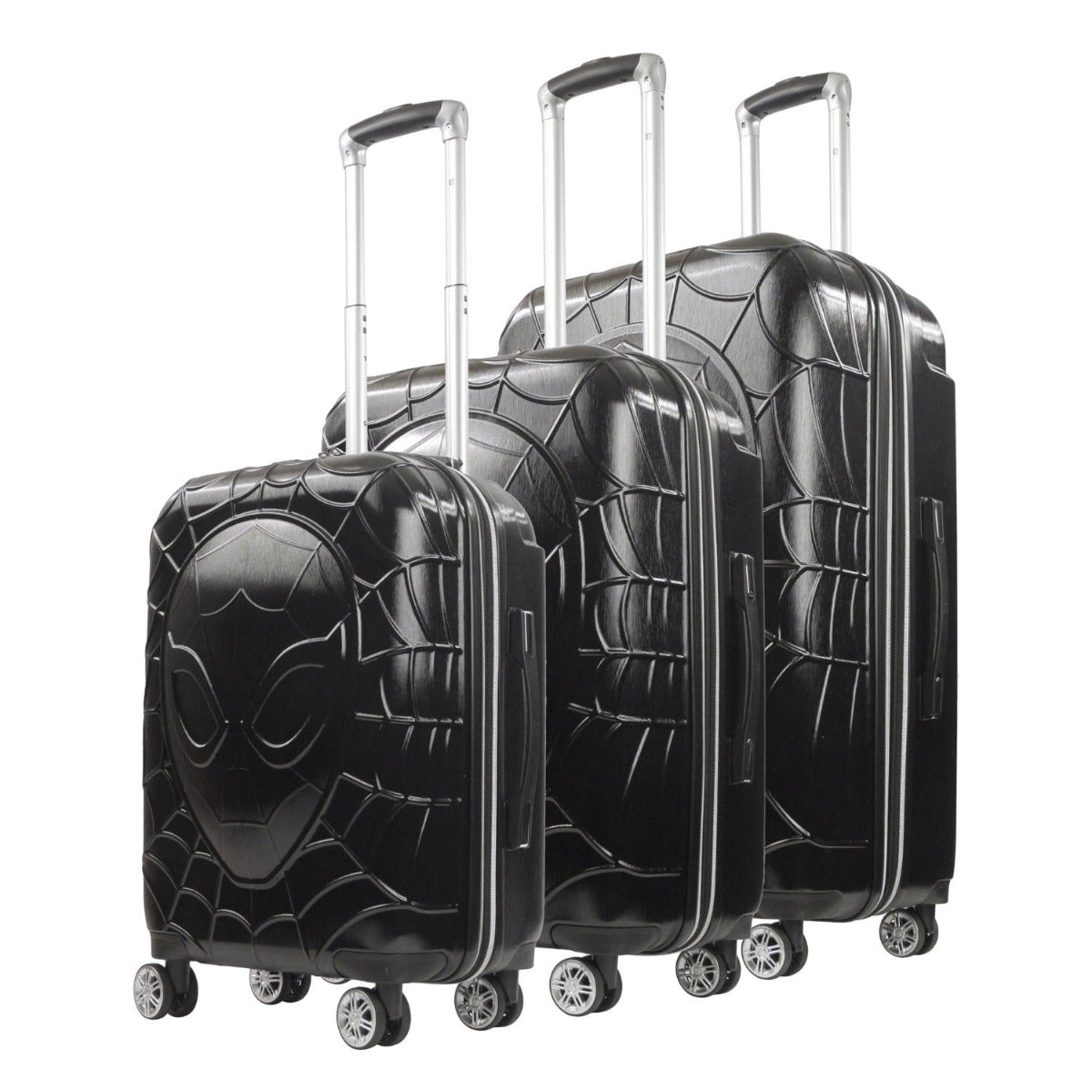 Marvel Spiderman Spinner Suitcase Luggage 3pc Set Black