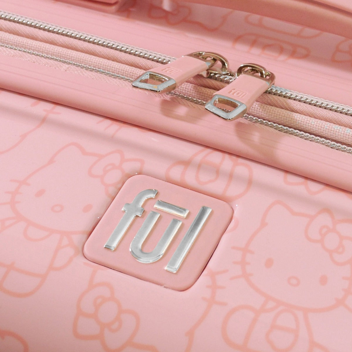 Hello Kitty Pose All Over Print 29.5 inch Hard-Sided Luggage Pink Checked Spinner Suitcase Ful