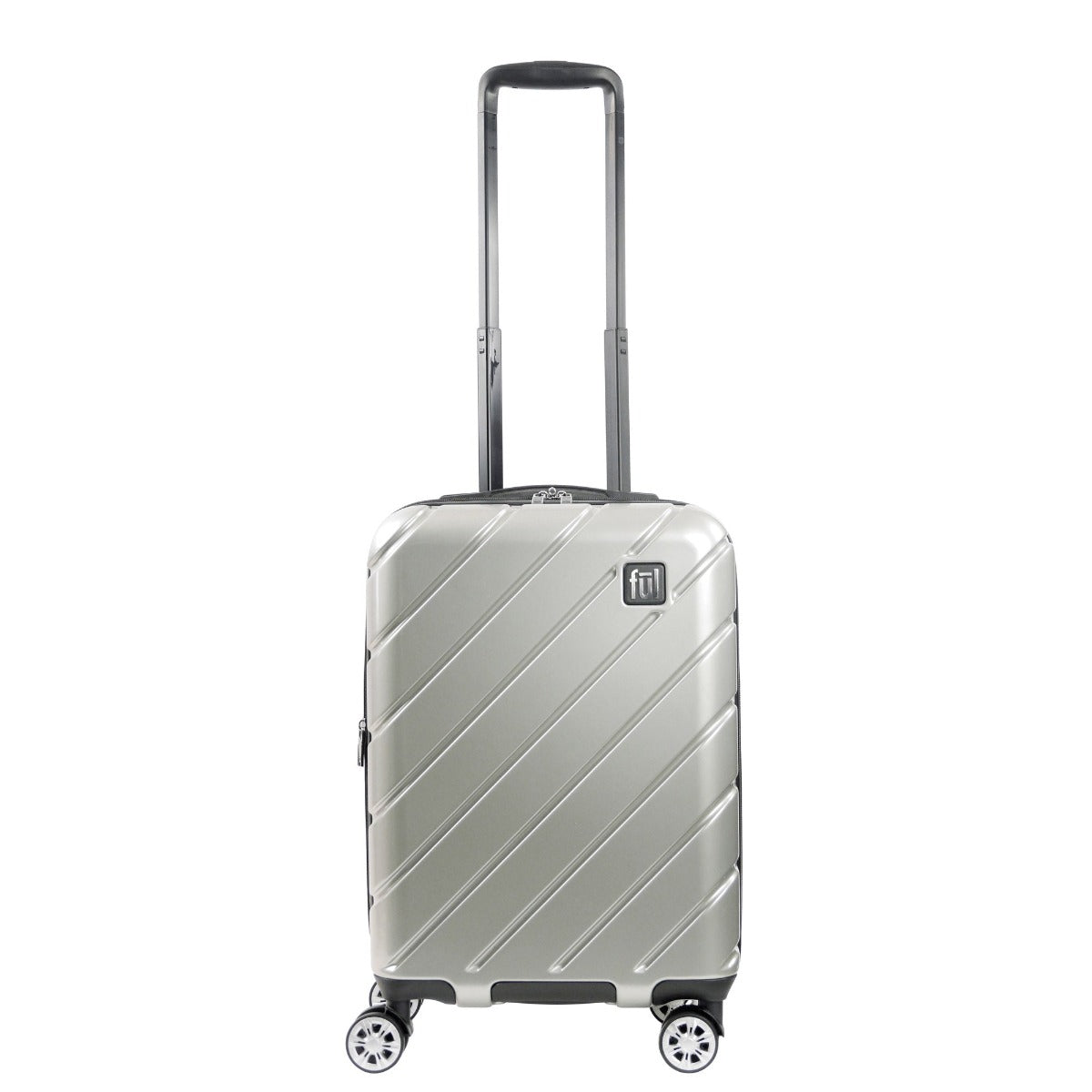 Ful Velocity 22" carry-on hard shell spinner suitcase silver rolling luggage