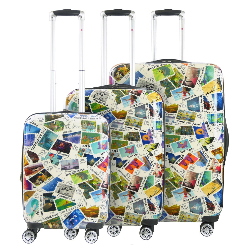 Disney 100 Years Stamps 3pc Hardsided Spinner Luggage Set