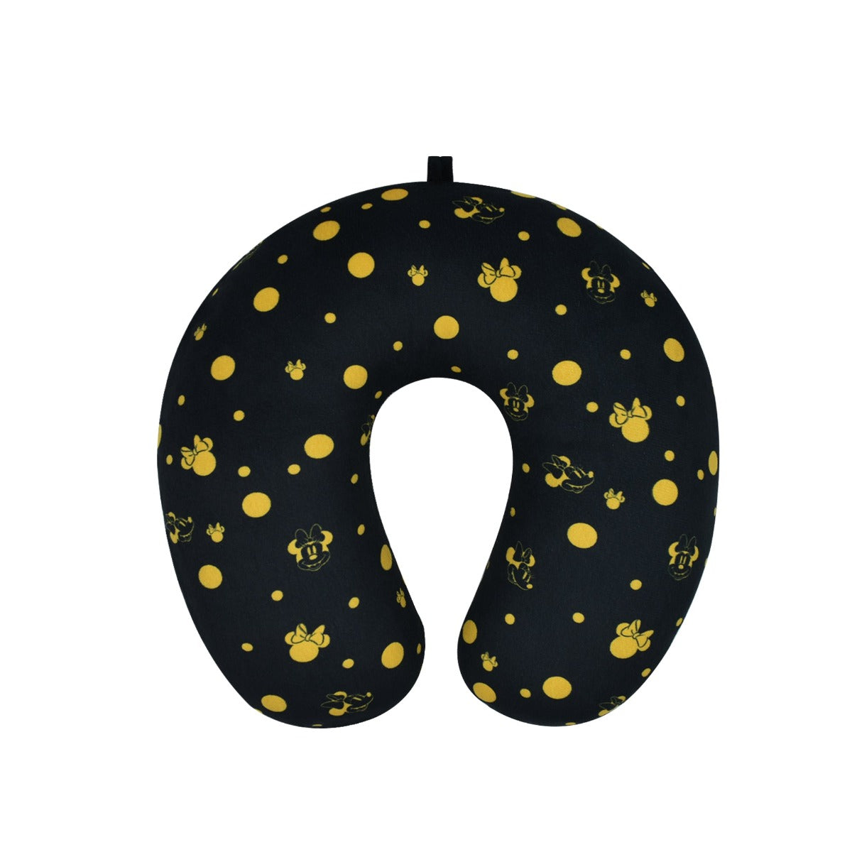 Disney Minnie Mouse icons polka dots travel neck pillow gold black