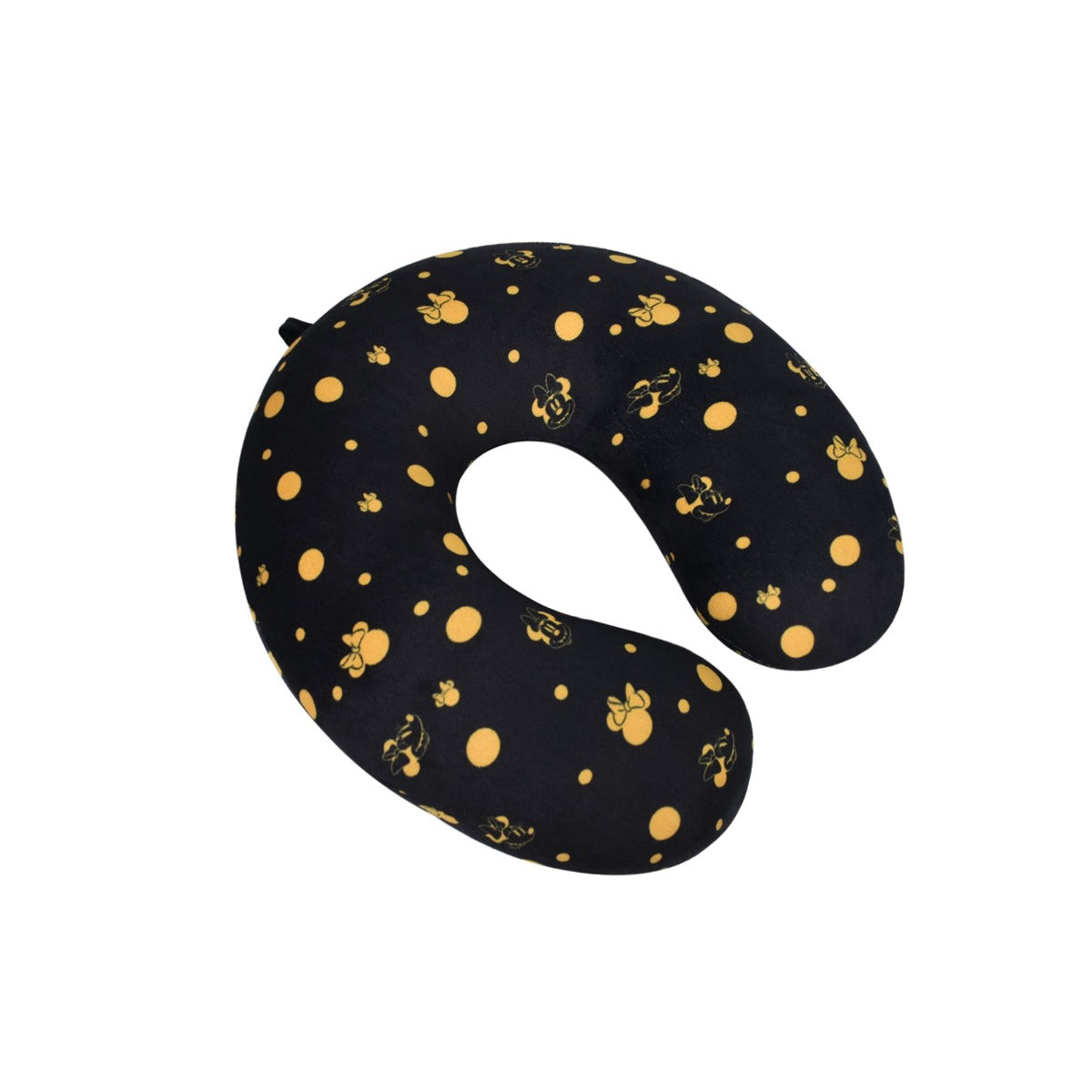 Disney Minnie Mouse icons polka dots travel neck pillow gold black