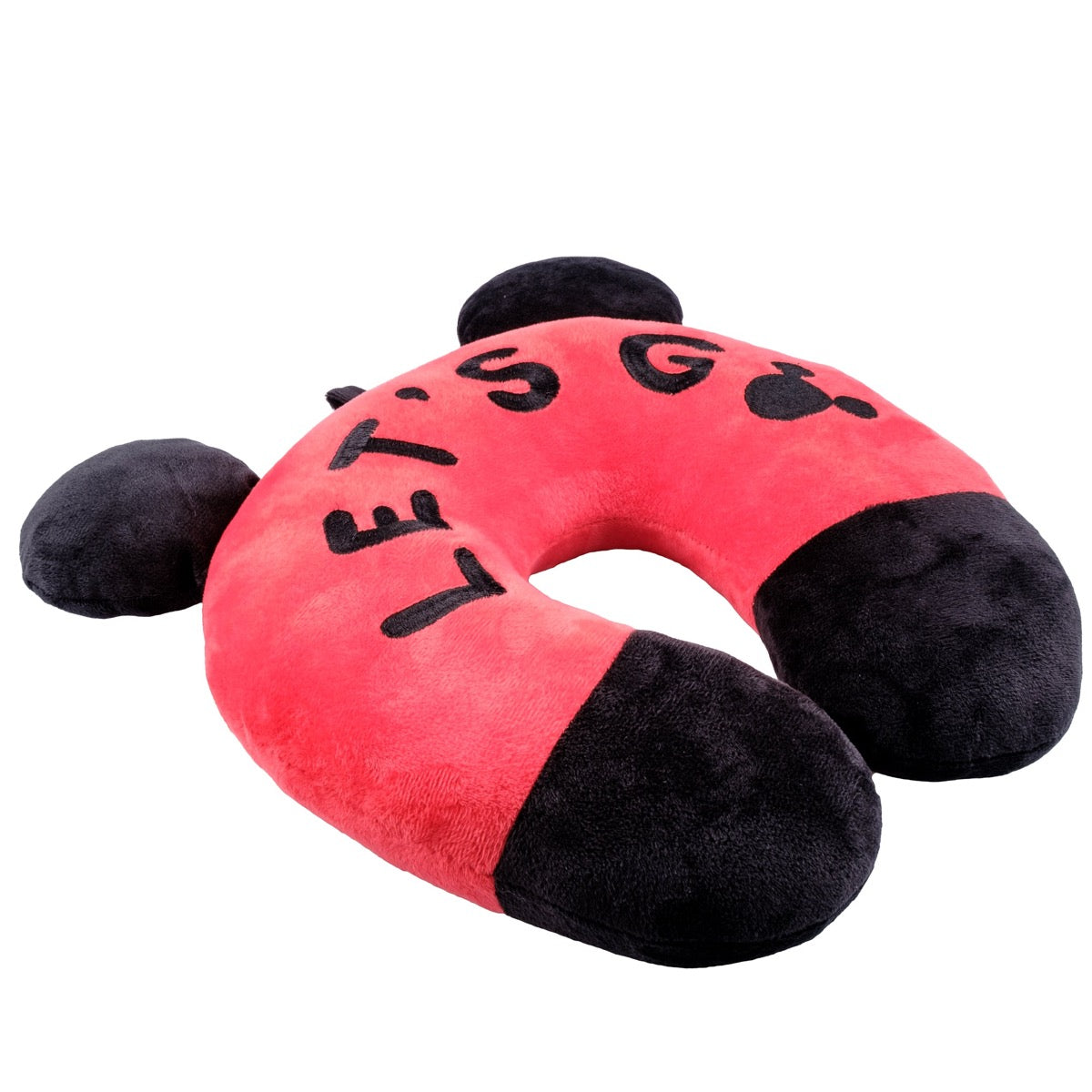 Disney Mickey Mouse let's go travel neck pillow red black