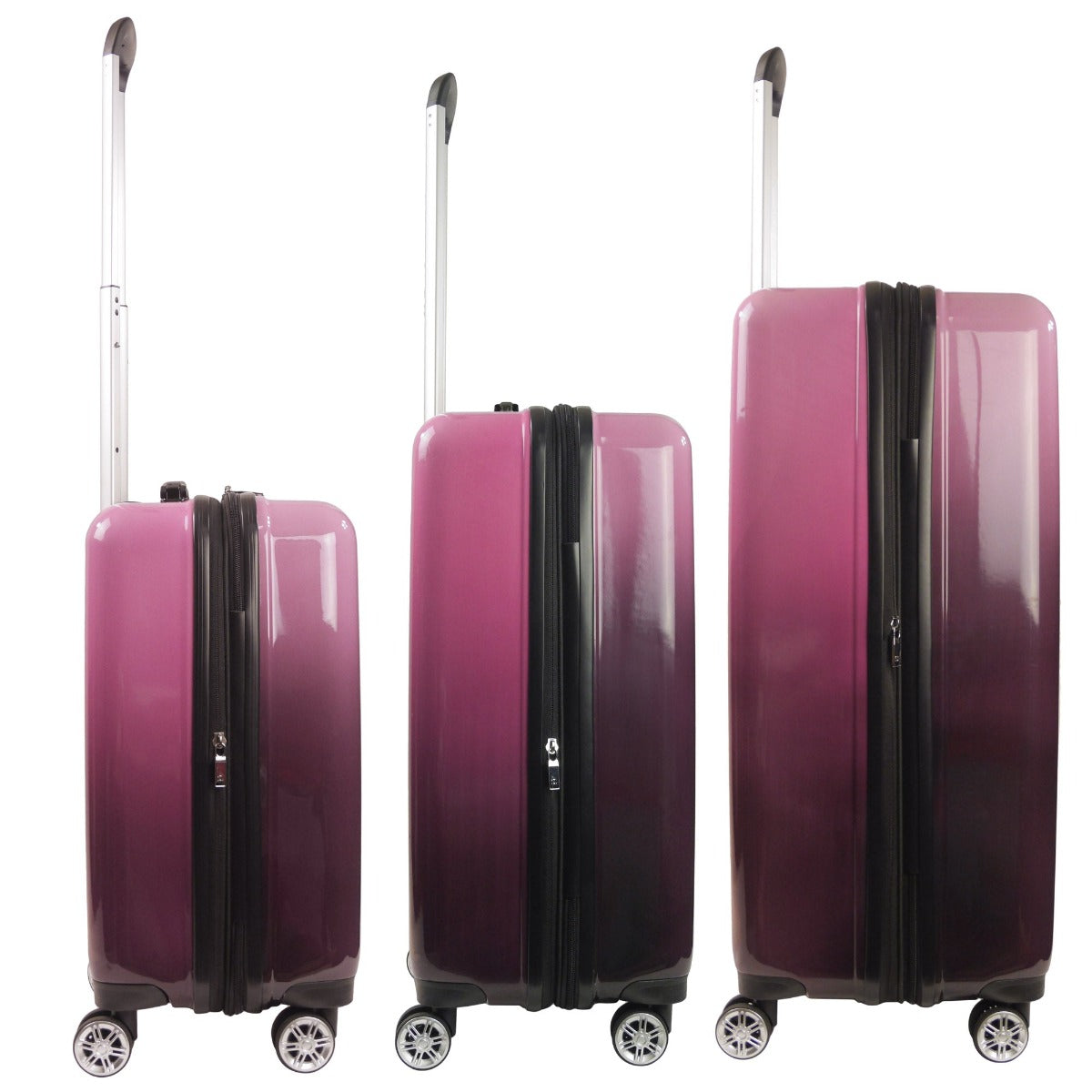 Ful Impulse Ombre Hard Shell Spinner Suitcases Luggage, 3 Piece Set luggage, Purple