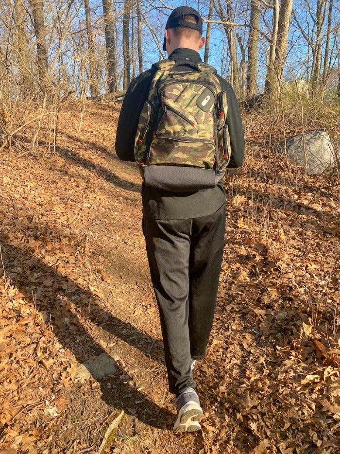 Refugee camouflage backpack by Ful for day trip hiking