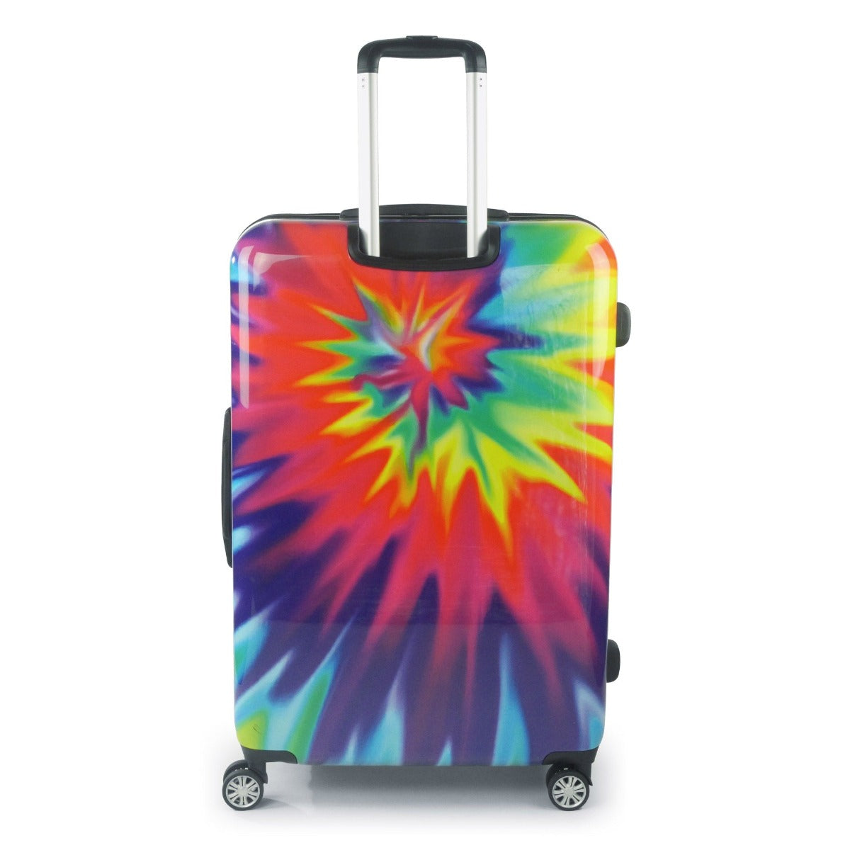 Ful Hard sided Tie dye rainbow swirl 28 inch spinner rolling suitcase checked luggage