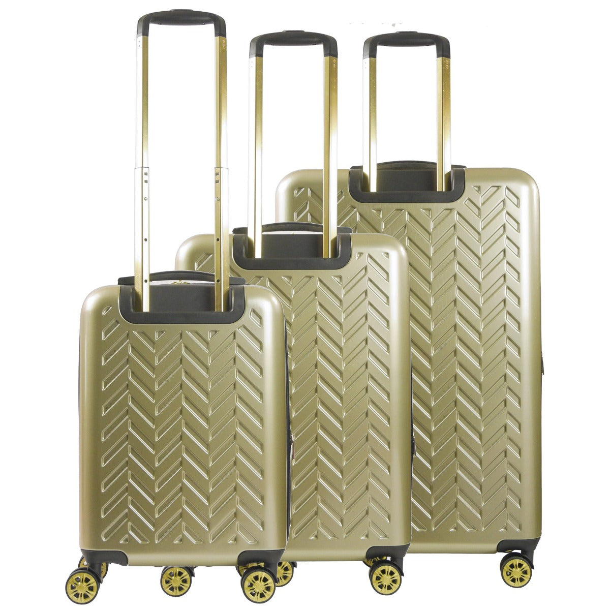 Ful Groove hardside spinner 3 piece gold luggage set 22 inch 27 inch 31 inch