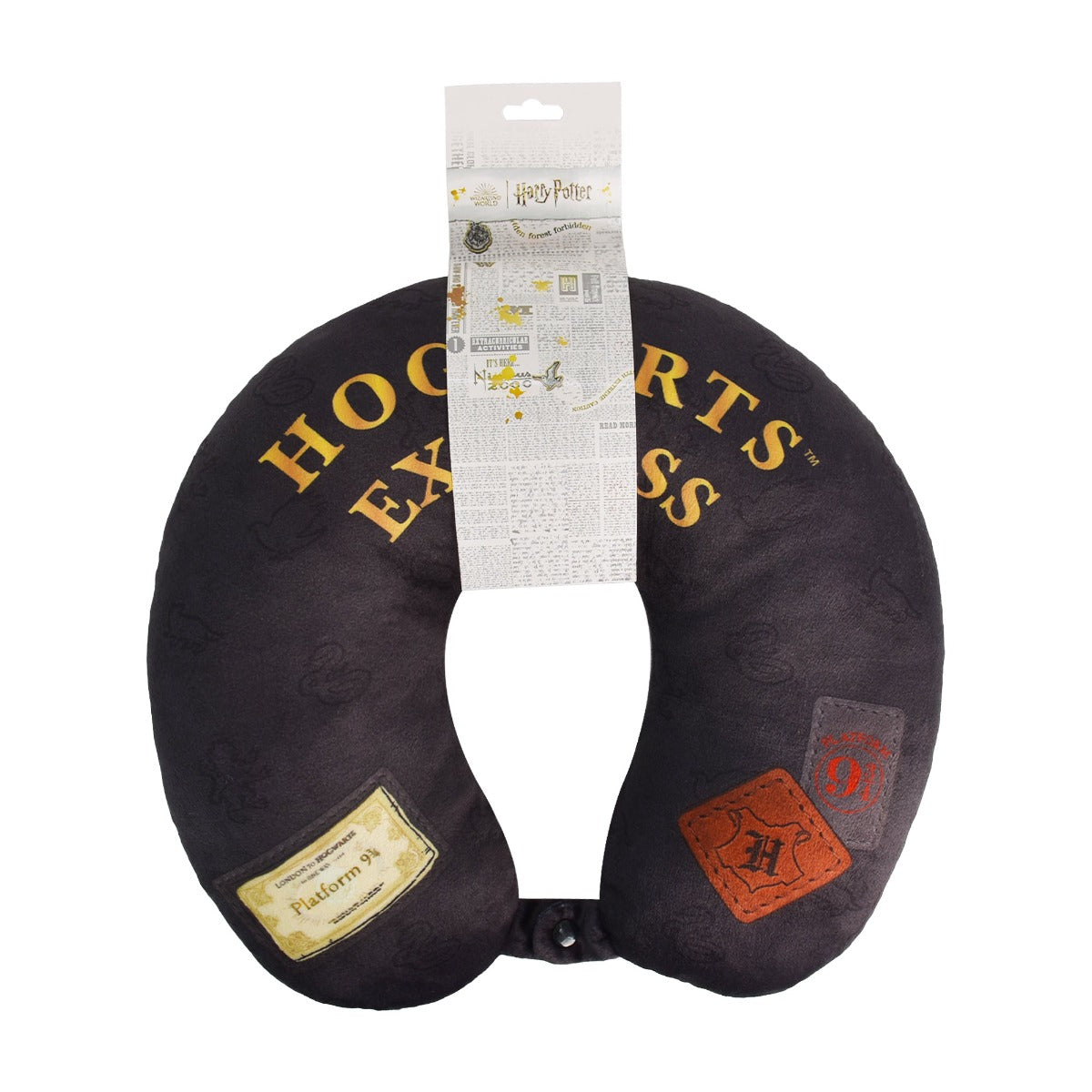 FUL Harry Potter Black Travel Neck Pillow, Hogwart's Express