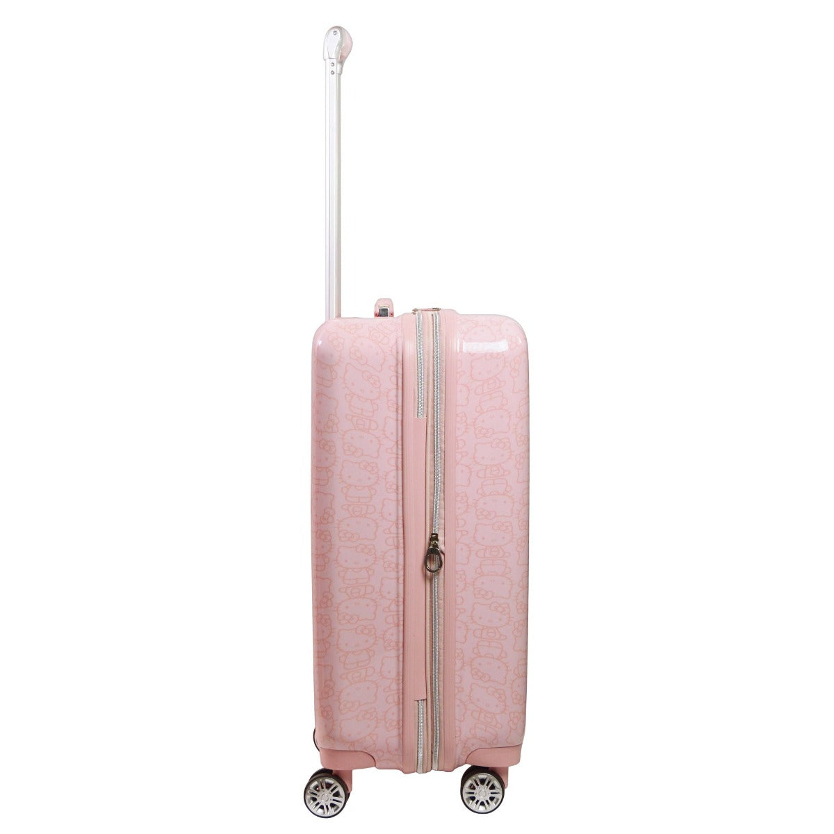 Hello Kitty Pose All Over Print 25.5 inch Hardsided Checked Luggage Pink Spinner suitcase