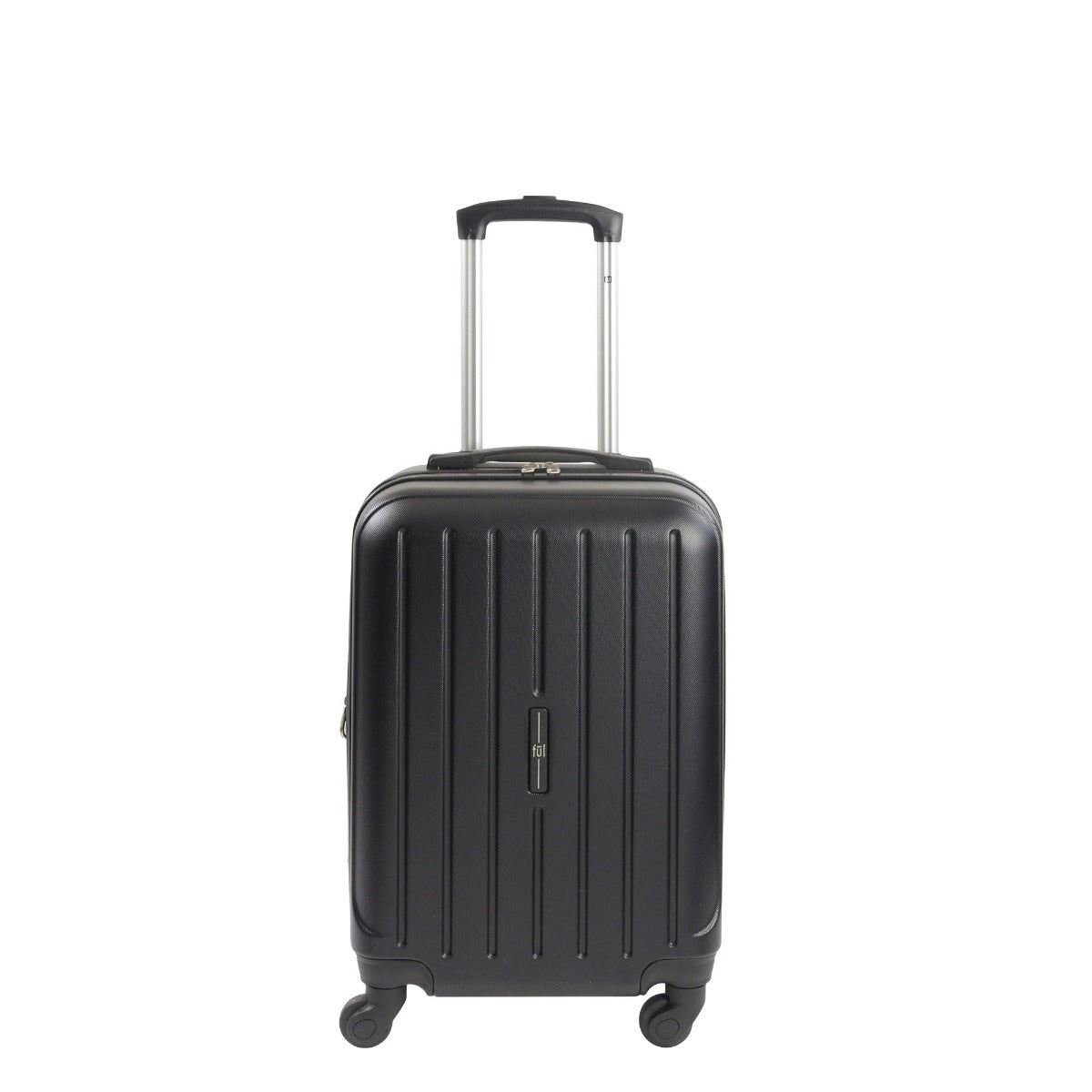 Pure 21-inch scratch resistant carry-on spinner suitcase affordable luggage in black