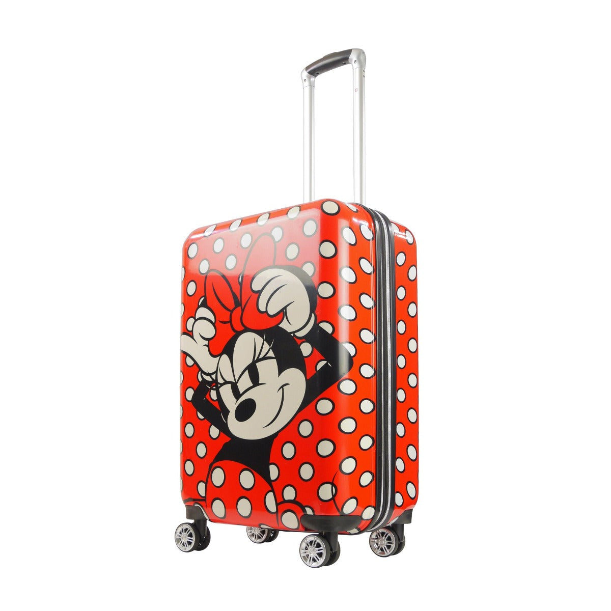 Disney Minnie Mouse Polka Dot II 21.5" Carry-on Red Spinner Suitcase Luggage