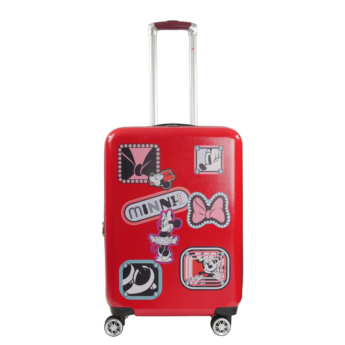 Disney Minnie Mouse Patch 25" expandable spinner suitcase hard sided Fūl luggage red