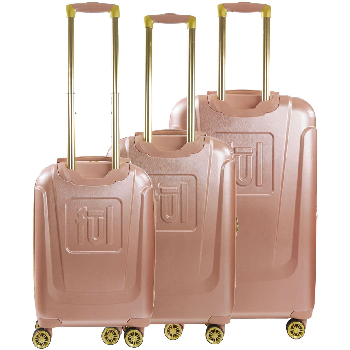 Adult Disney Mickey Mouse Hard Rolling Spinner Suitcases 3 Piece Luggage Set Rose Gold