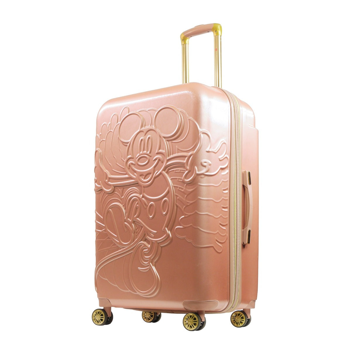 Disney Running Mickey 30.5" Spinner Luggage Rose Gold expandable 2 inch gusset checked suitcase hardsided spinner