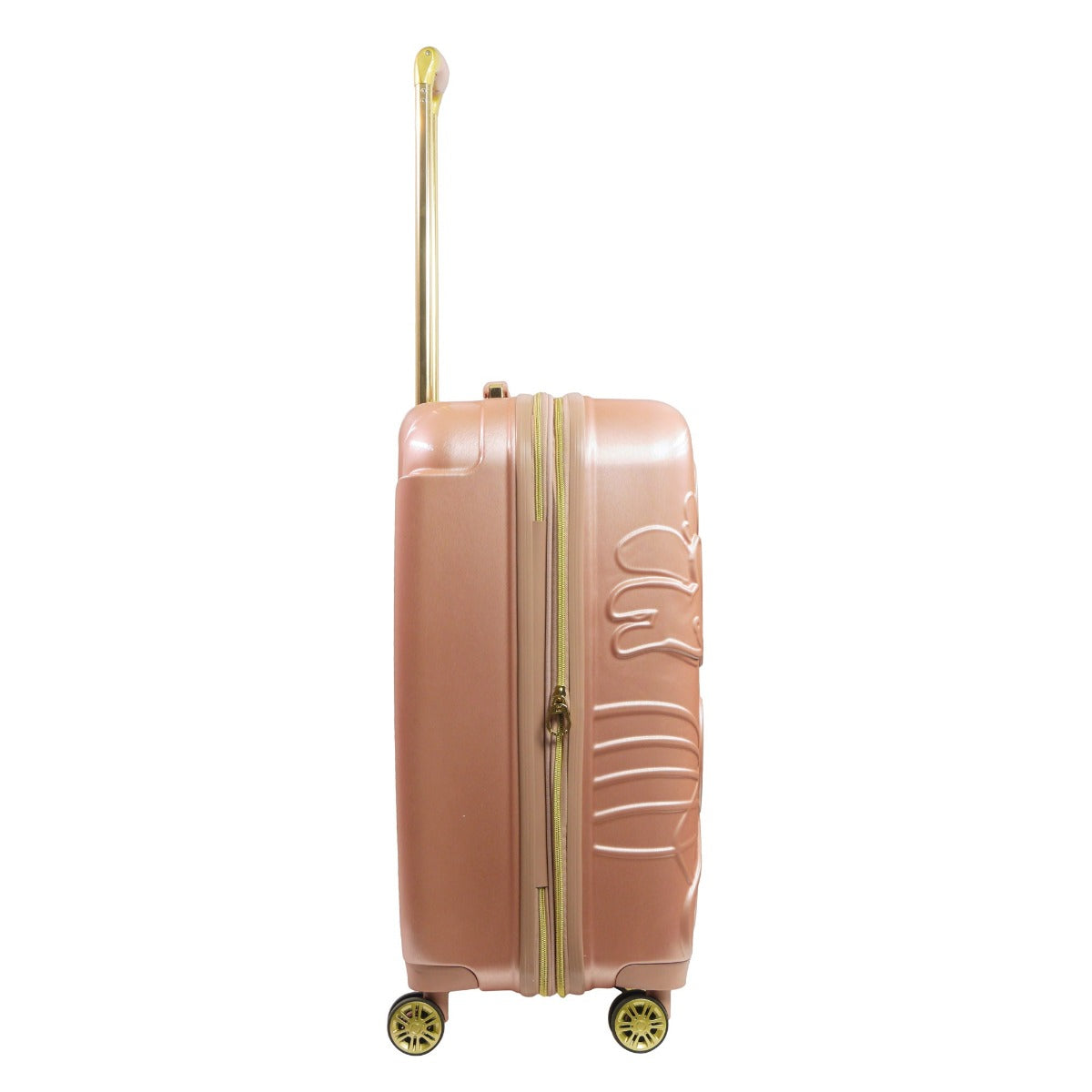 Disney Running Mickey Mouse 26" Spinner Suitcase Rose Gold Hardsided checked luggage
