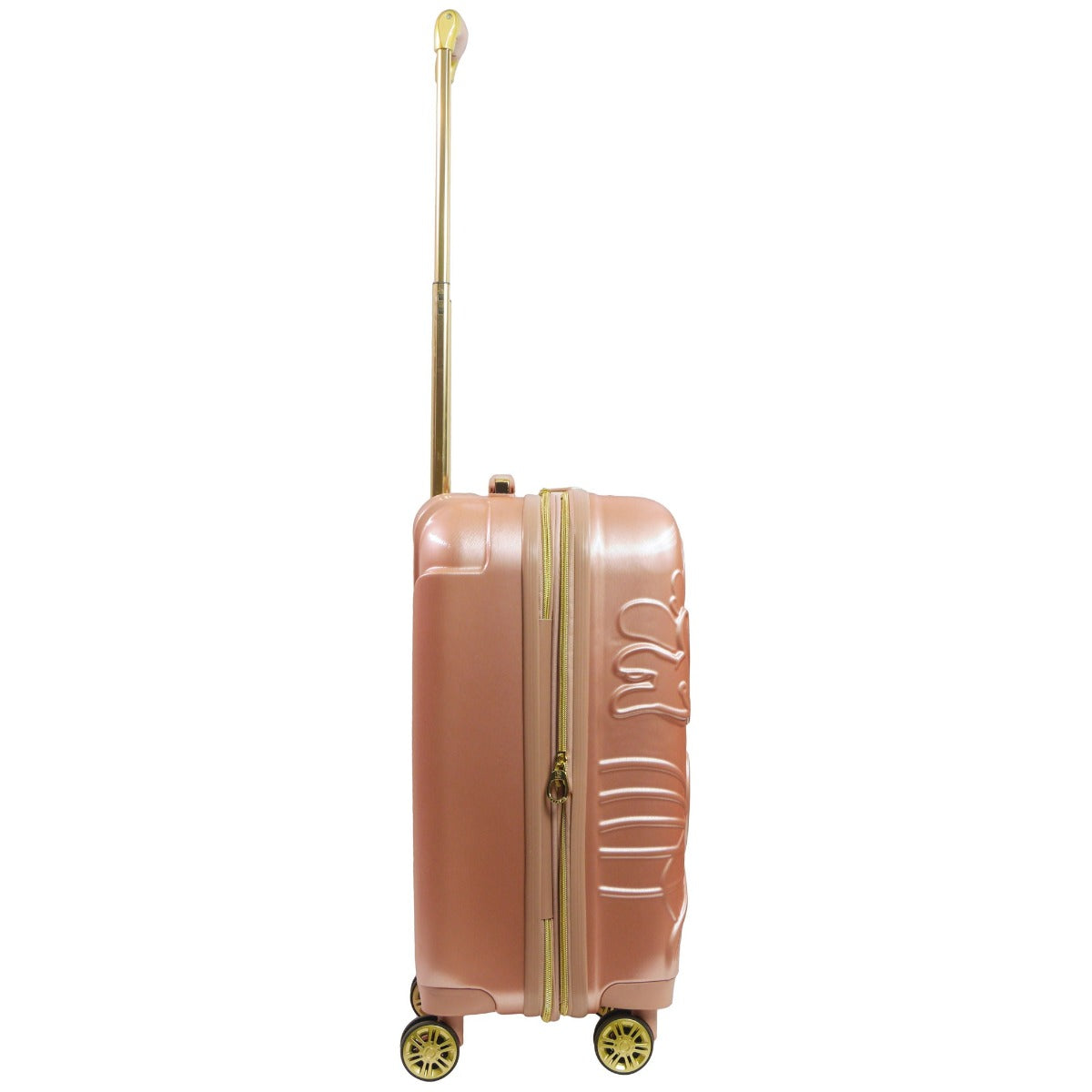 Ful Embossed Disney Mickey Mouse hardsided spinner suitcase 22" carry on luggage rose gold expandable 2" gusset 