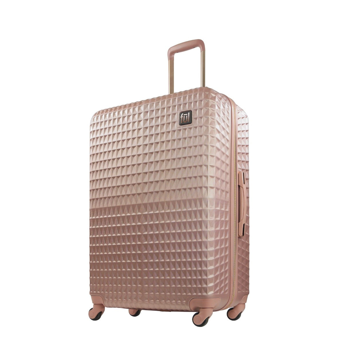 Ful Geo 31" hard-sided spinner suitcase luggage rose gold check-in baggage
