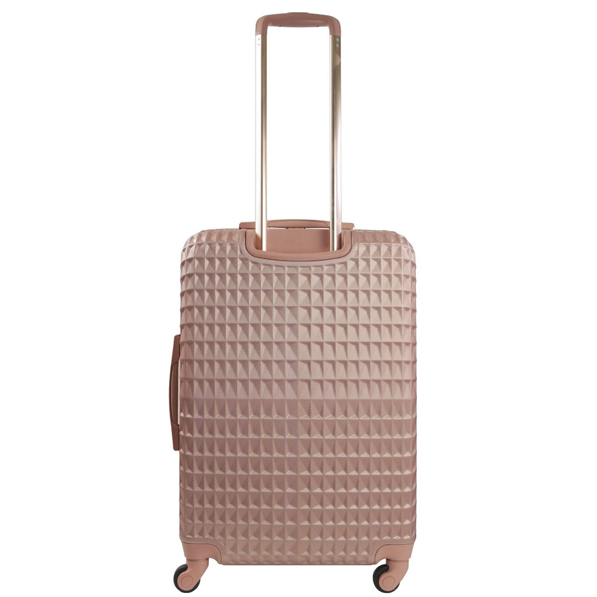 Ful Geo 26 inch hard sided spinner suitcase checked bag luggage rose gold